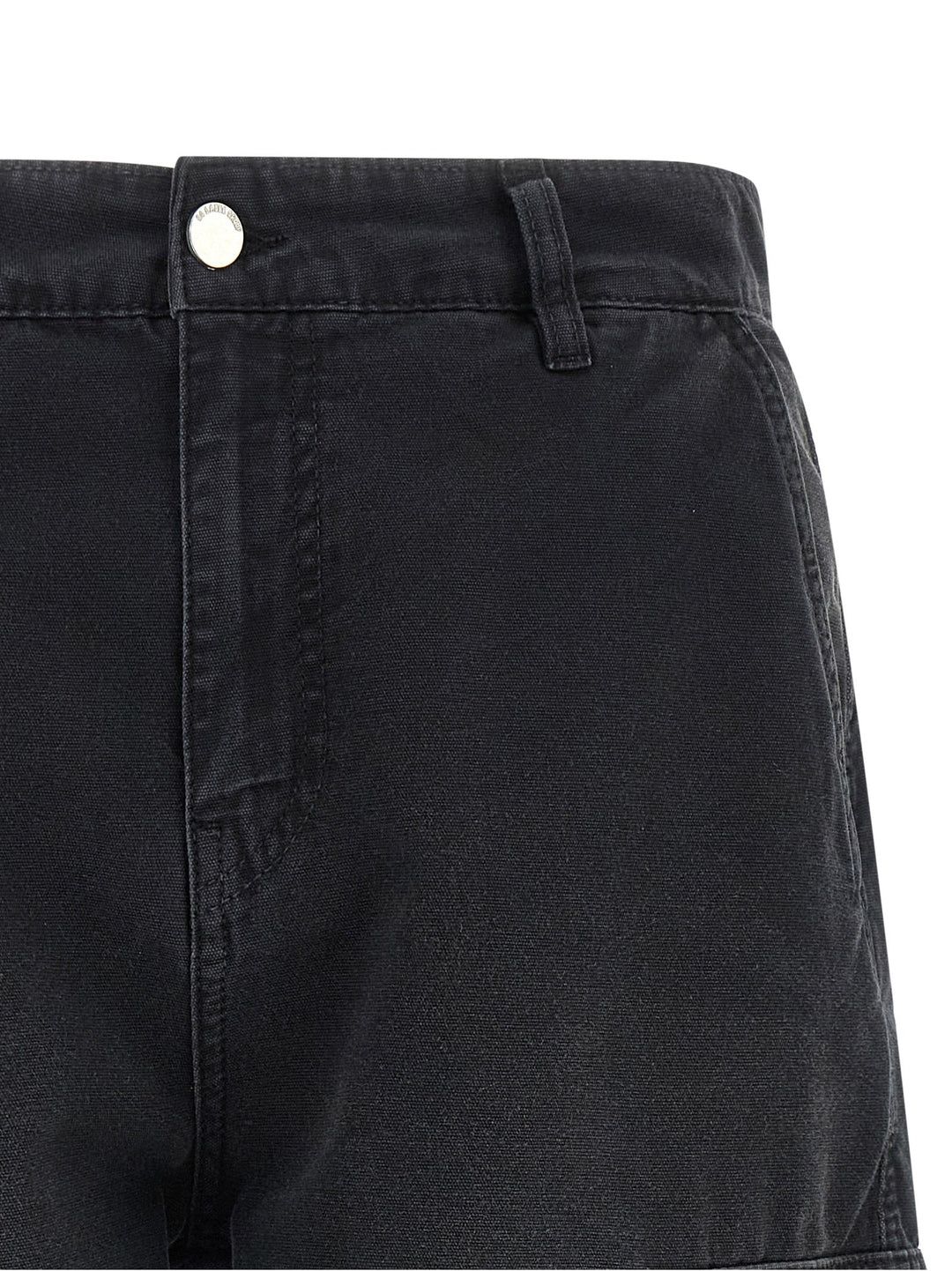 44 Label Group Black Cotton Bermuda Shorts
