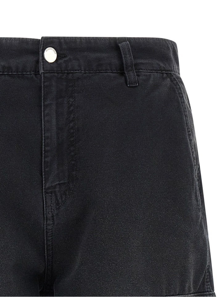 44 Label Group Black Cotton Bermuda Shorts