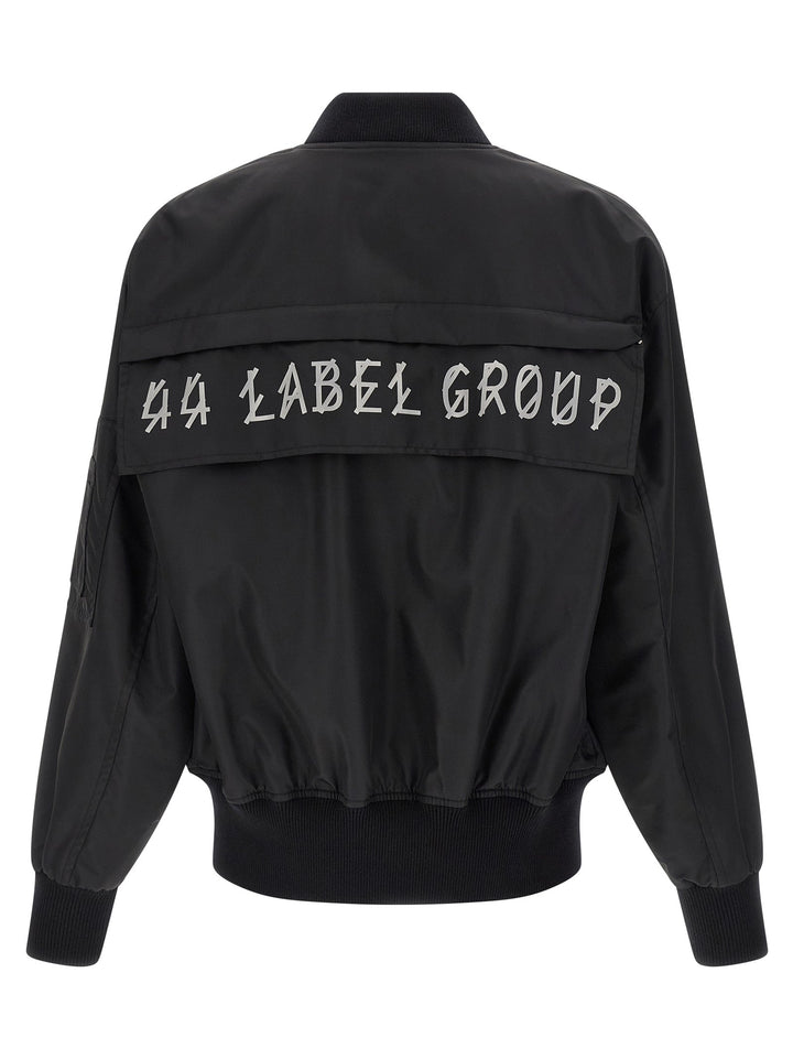 Men’s 44 Label Group Black Polyamide Bomber