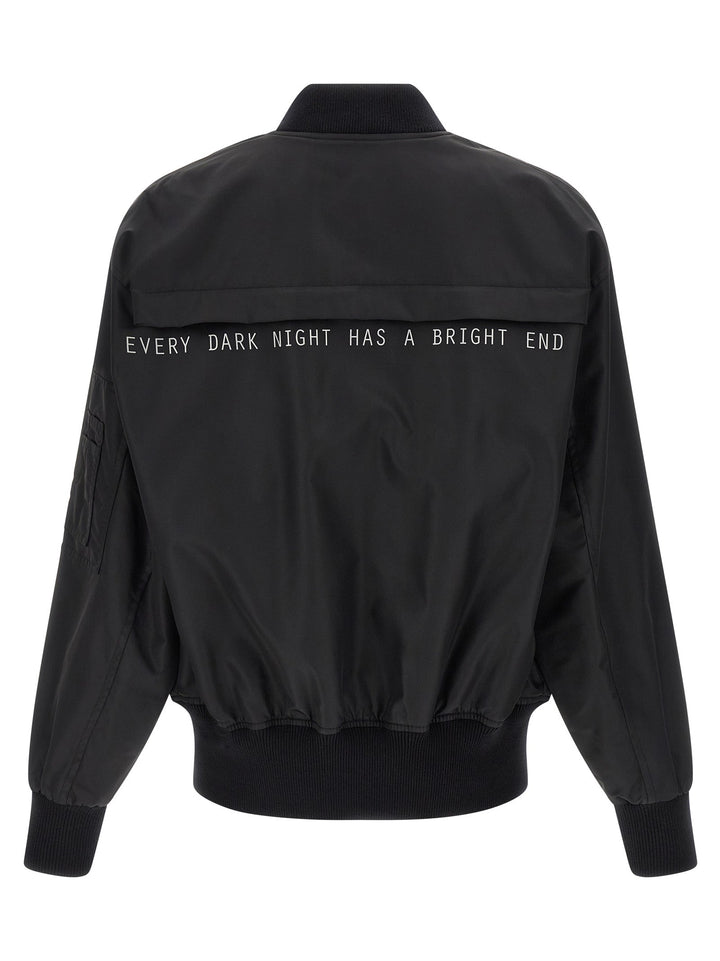 Men’s 44 Label Group Black Polyamide Bomber