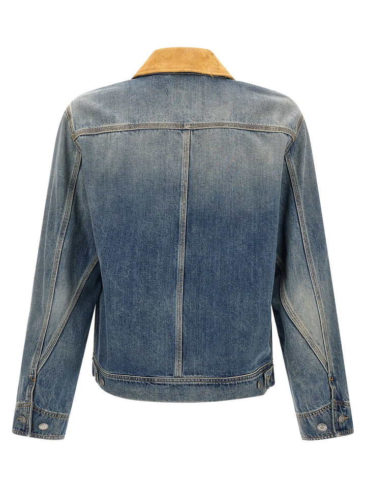 Men’s Alexander Mcqueen Blue Cotton Denim Jacket