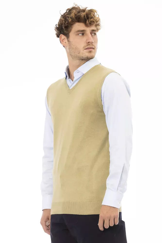 Men’s Alpha Studio Beige Viscose Men Jacket