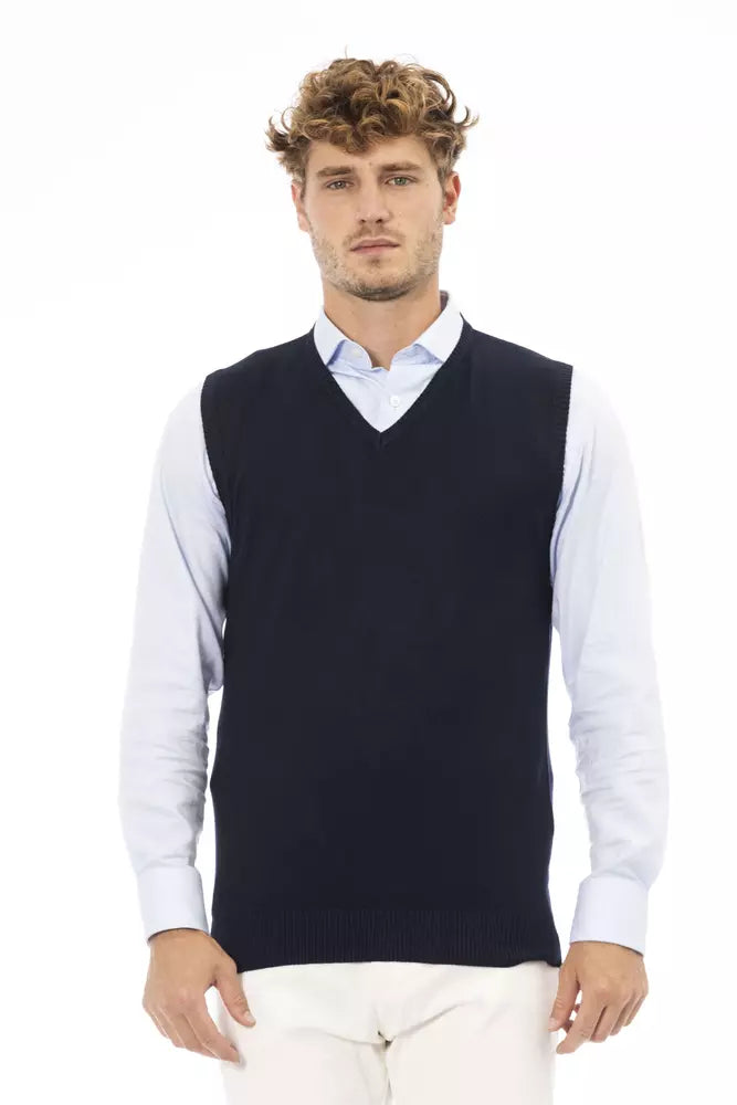Men’s Alpha Studio Blue Viscose Jacket