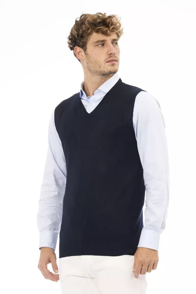 Men’s Alpha Studio Blue Viscose Jacket