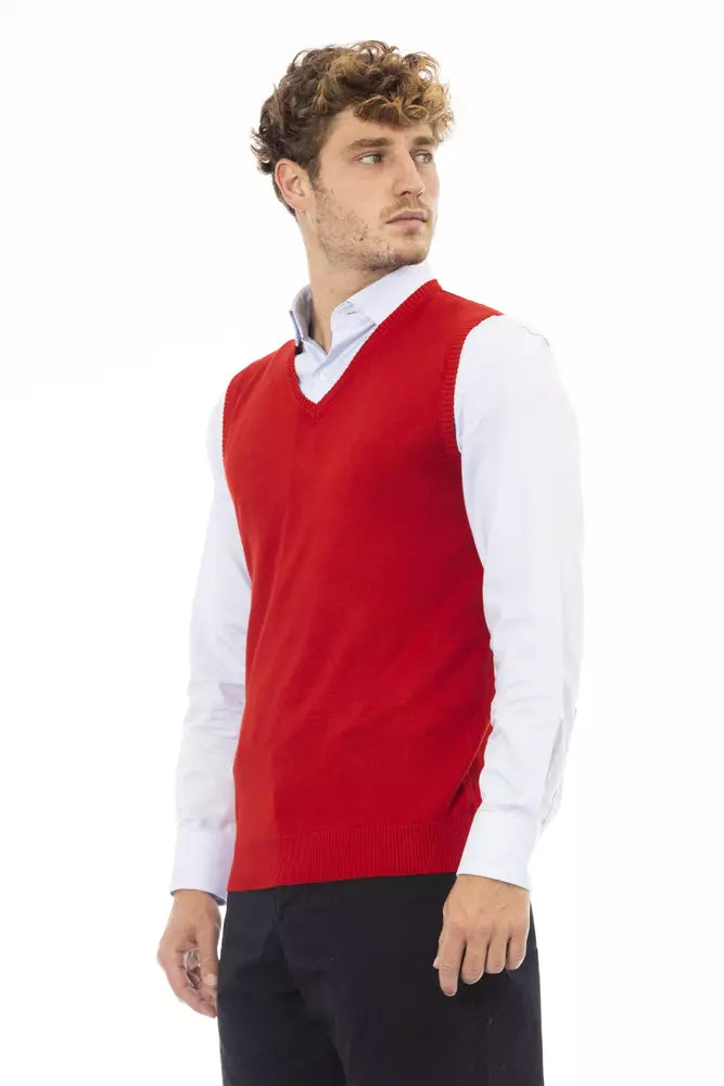 Men’s Alpha Studio Red Viscose Men Jacket