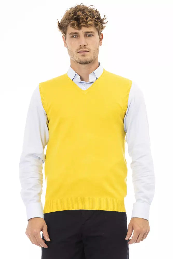 Men’s Alpha Studio Yellow Viscose Men Jacket