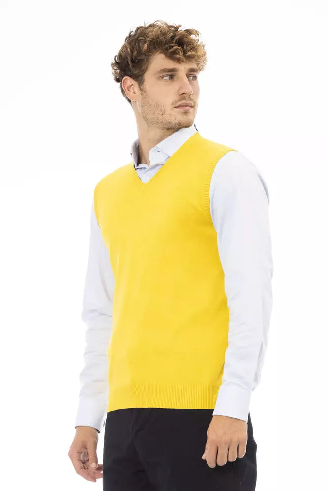 Men’s Alpha Studio Yellow Viscose Men Jacket