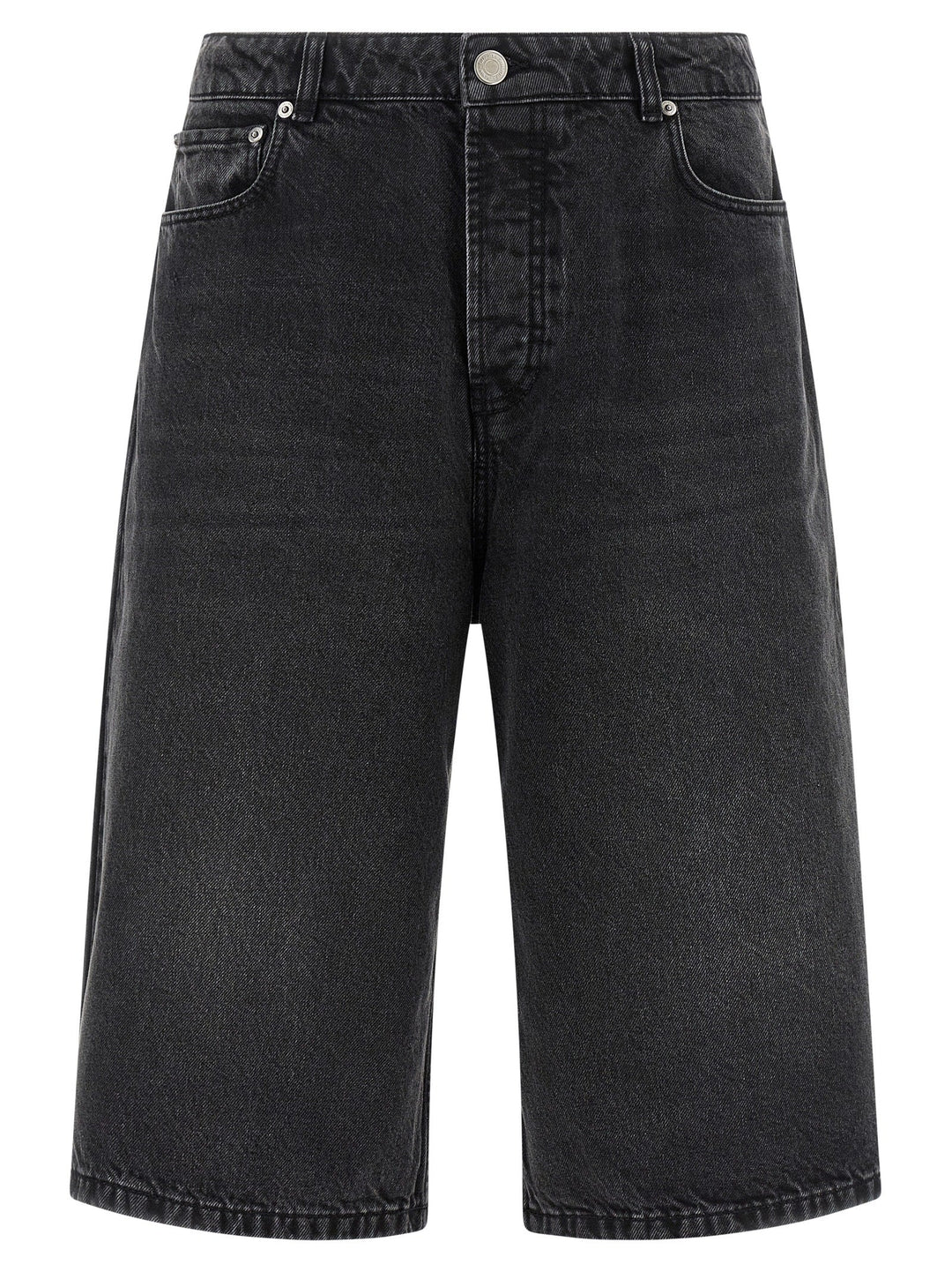 Ami Paris Black Cotton Bermuda Shorts