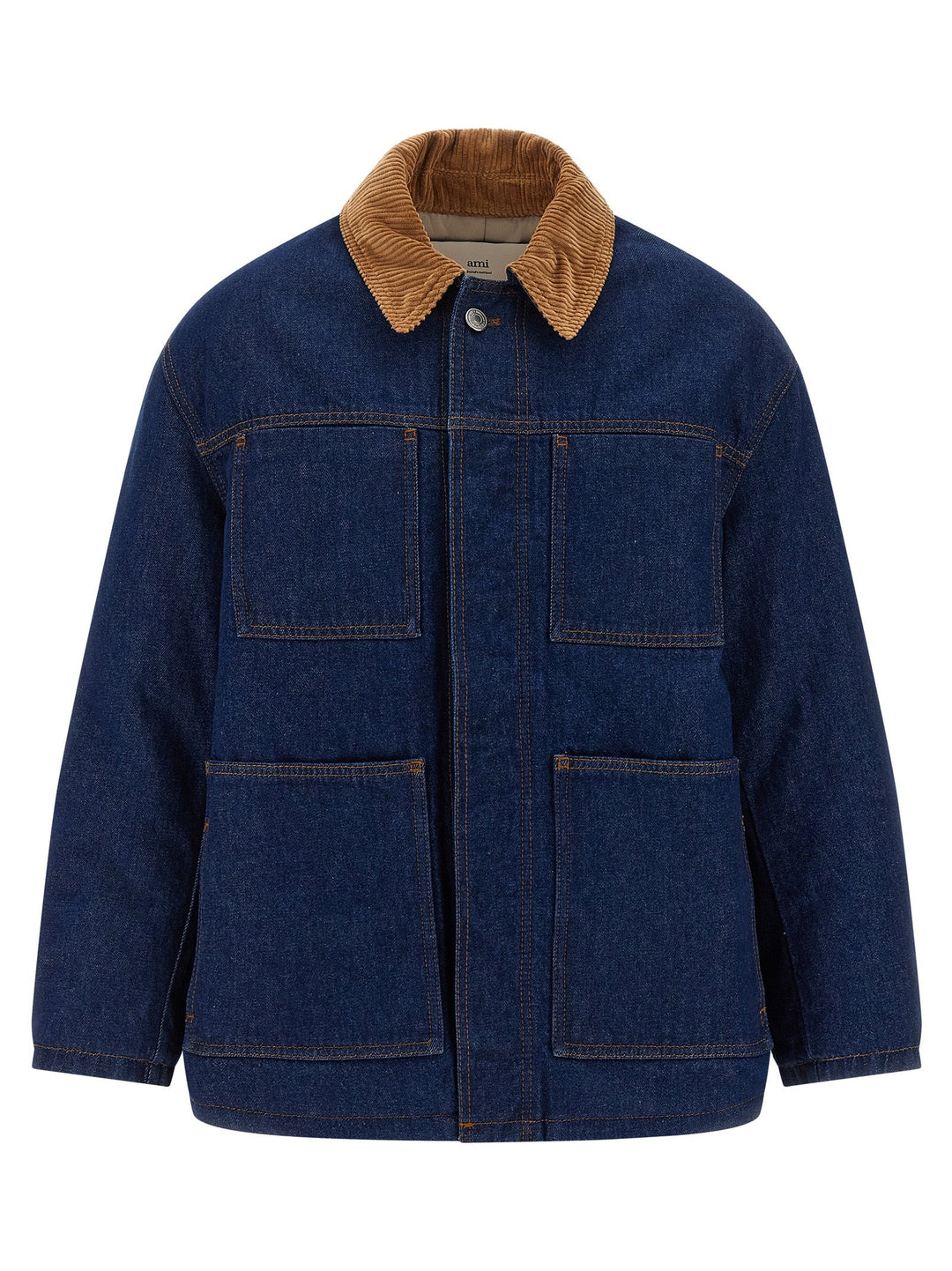 Men’s Ami Paris Blue Cotton Denim Jacket