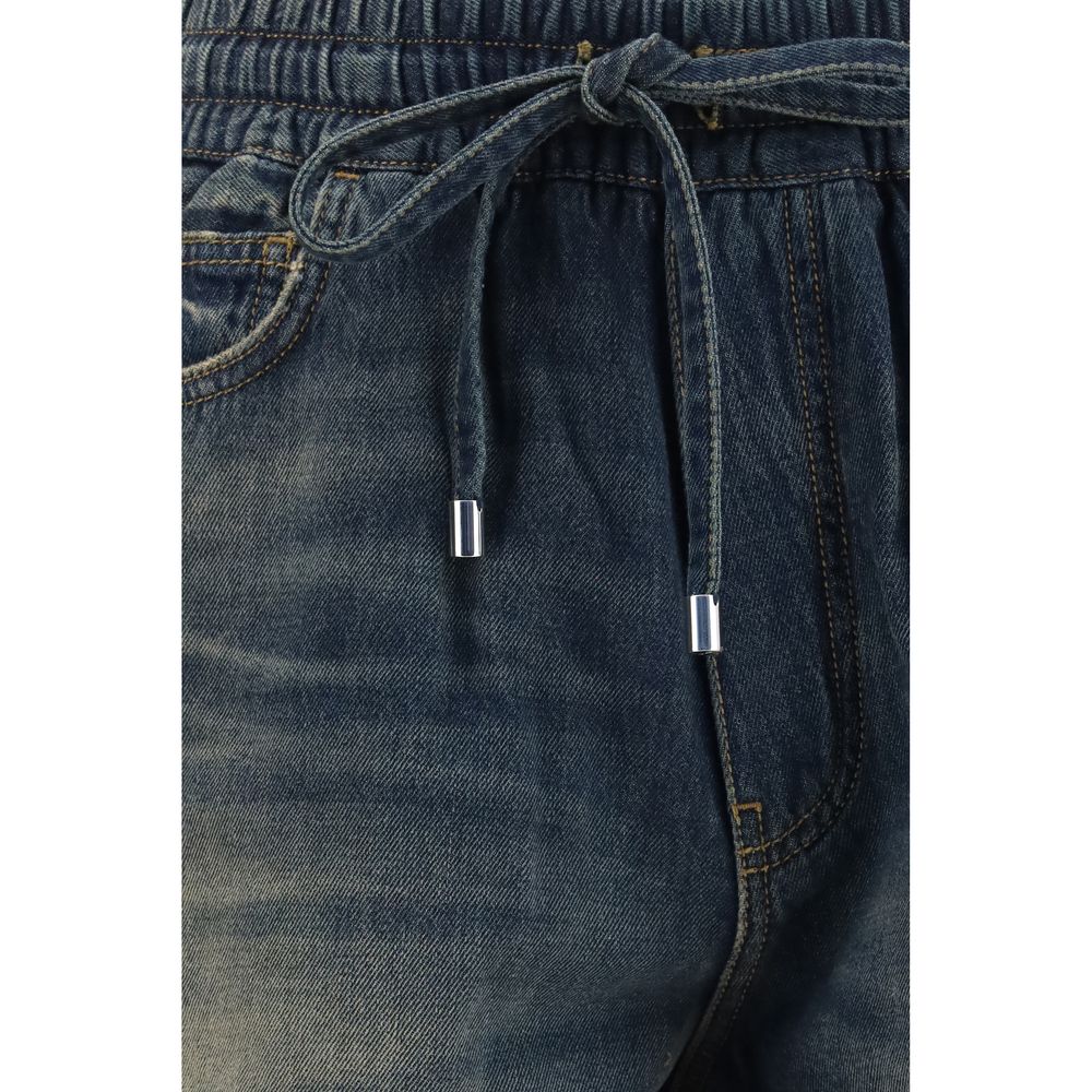 Men’s Amiri Blue Cotton Bermuda Shorts