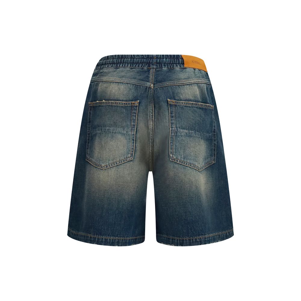Men’s Amiri Blue Cotton Bermuda Shorts