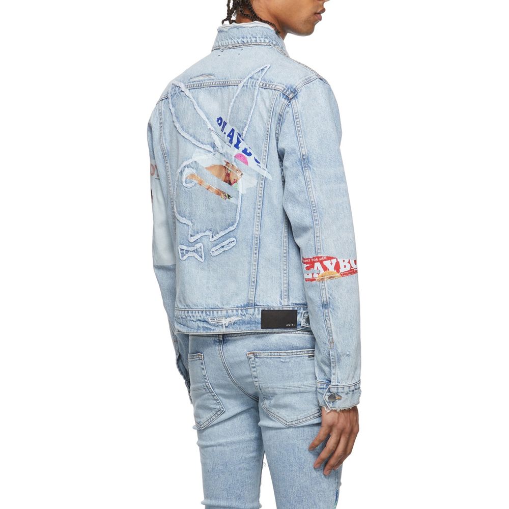 Men’s Amiri Blue Cotton Denim Jacket