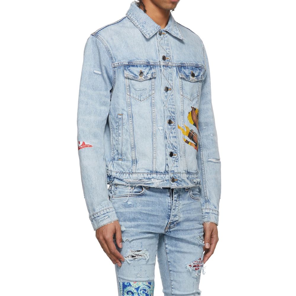 Men’s Amiri Blue Cotton Denim Jacket