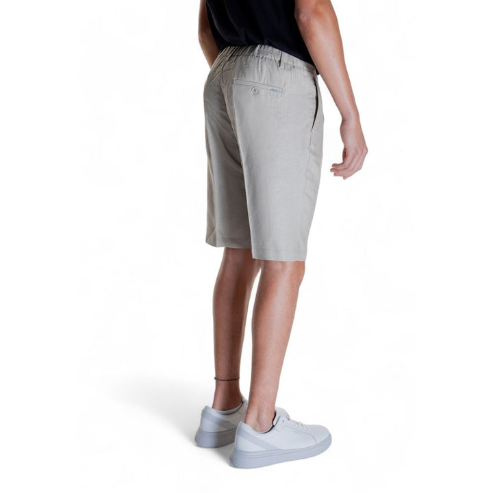 Men’s Antony Morato Beige Linen Bermuda Shorts