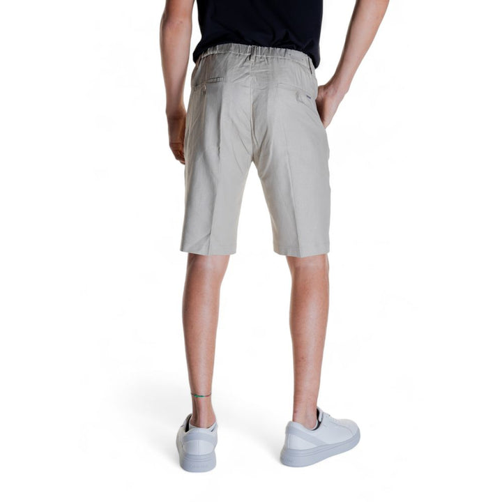 Men’s Antony Morato Beige Linen Bermuda Shorts