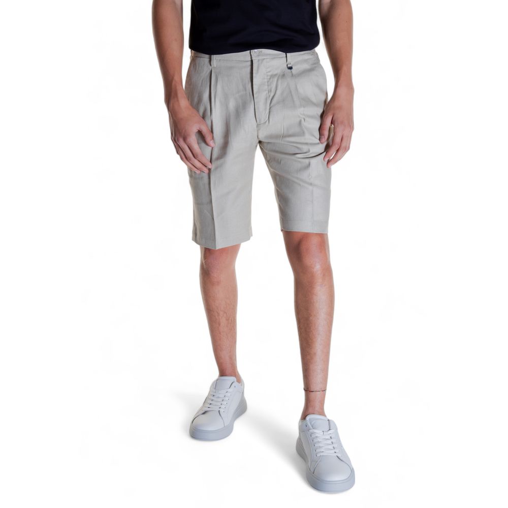 Men’s Antony Morato Beige Linen Bermuda Shorts