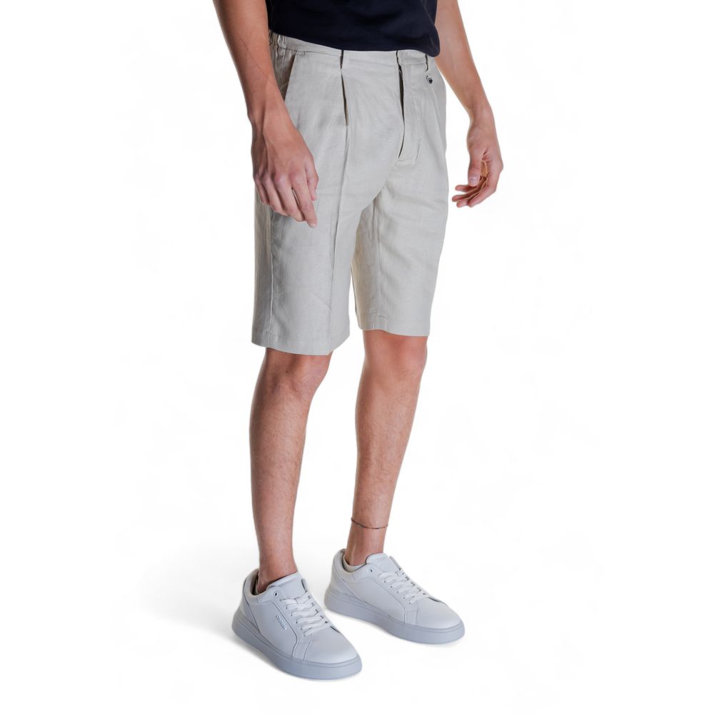 Men’s Antony Morato Beige Linen Bermuda Shorts