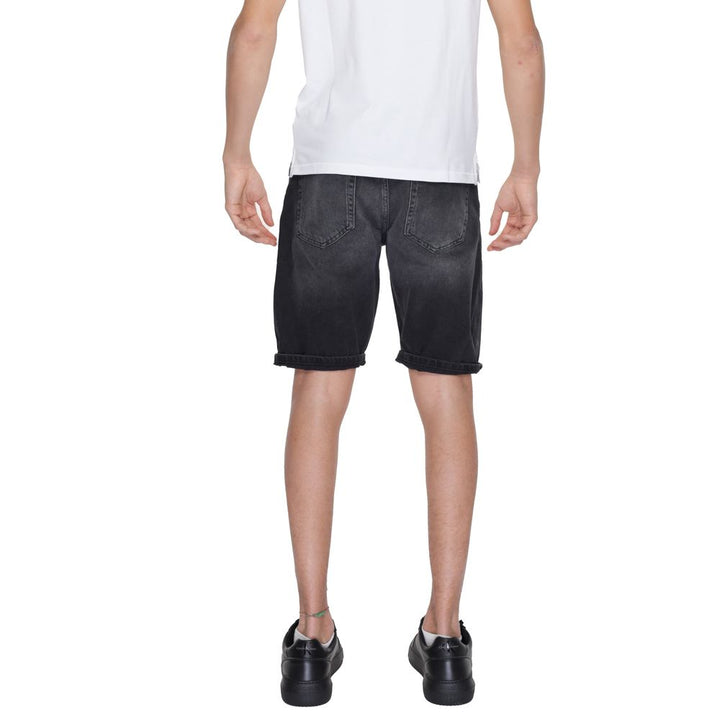 Men’s Antony Morato Black Cotton Bermuda Shorts