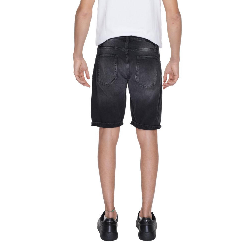 Men’s Antony Morato Black Cotton Bermuda Shorts