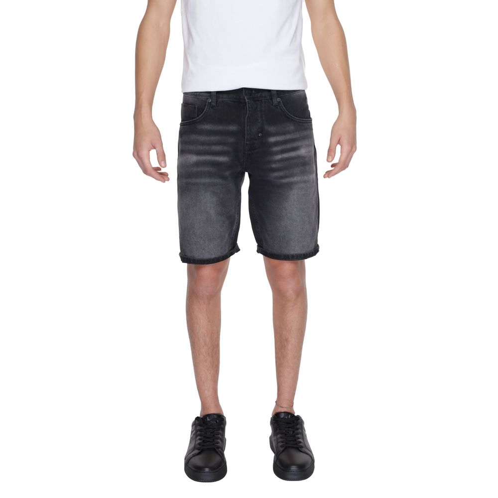 Men’s Antony Morato Black Cotton Bermuda Shorts