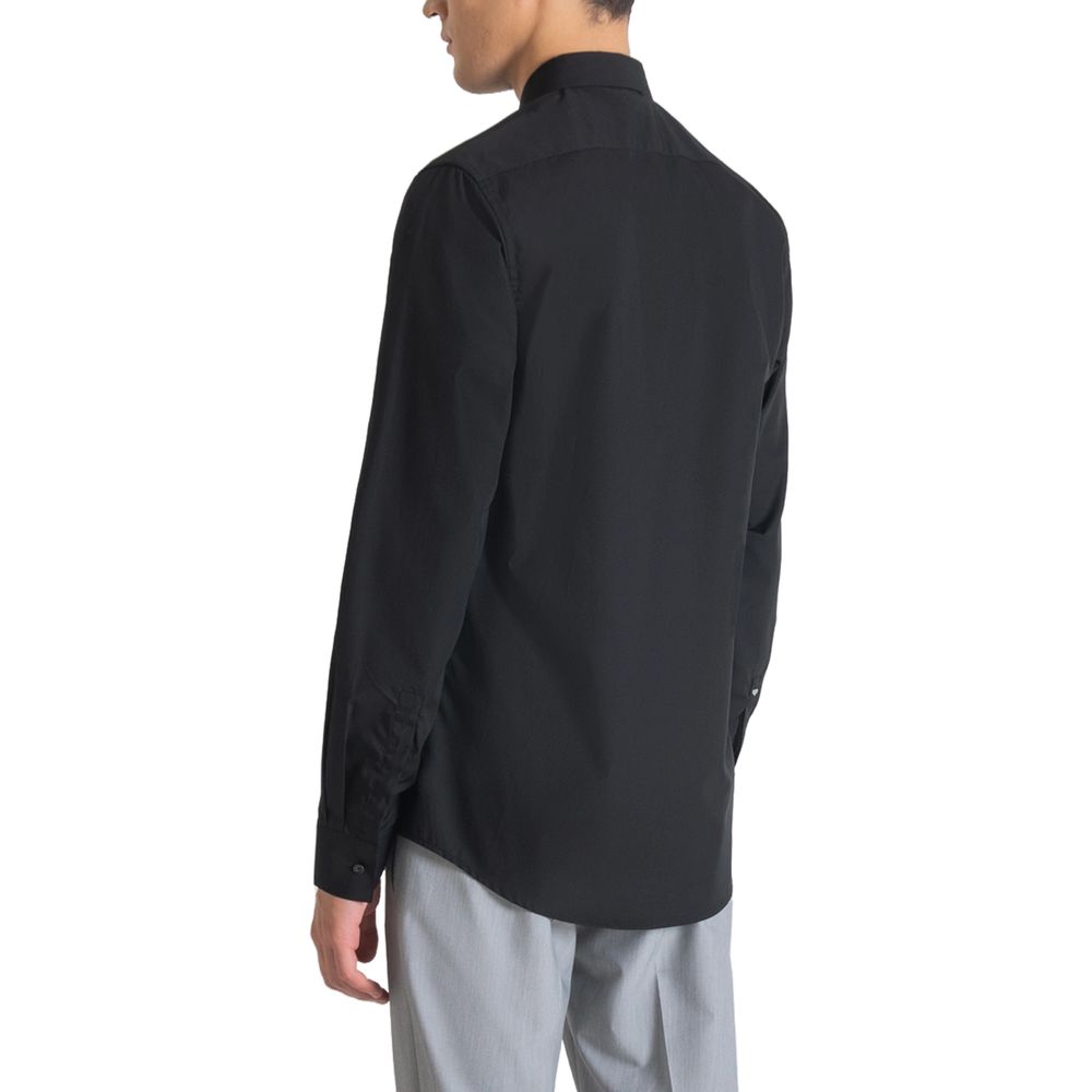 Men’s Antony Morato Black Cotton Dress Shirt