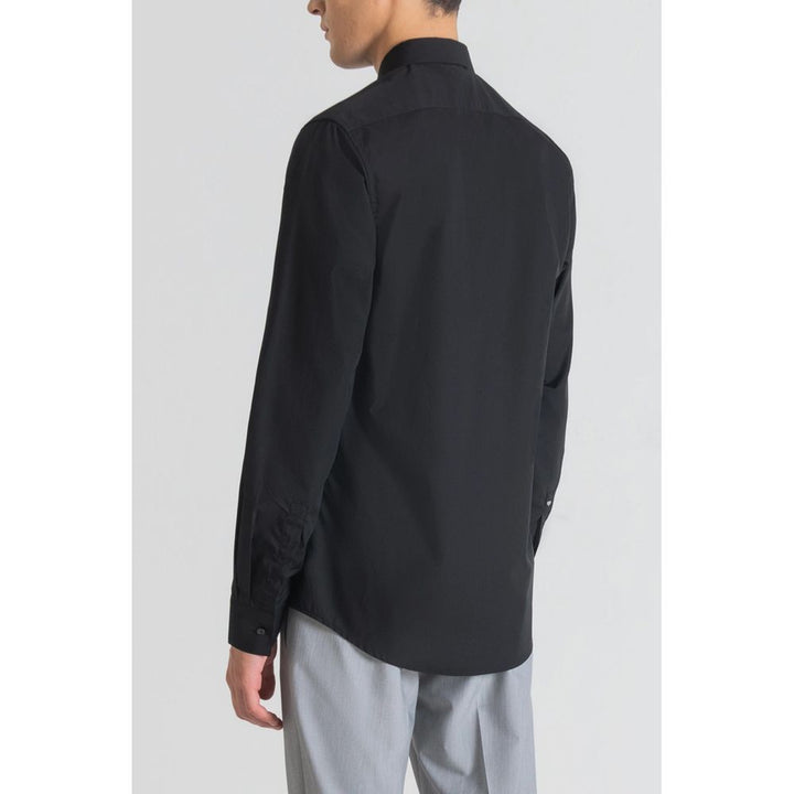 Men’s Antony Morato Black Cotton Dress Shirt