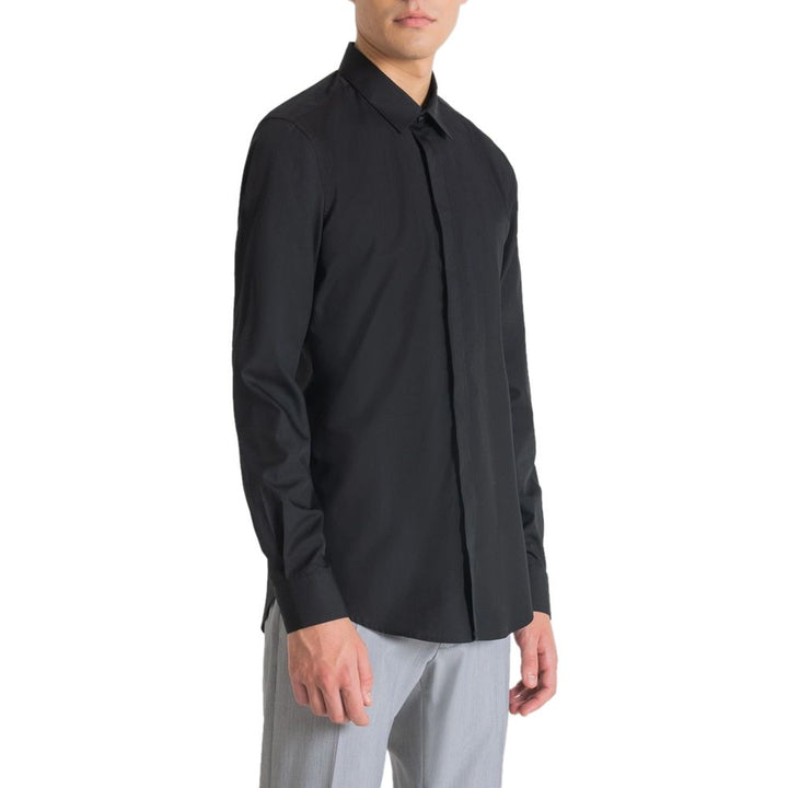 Men’s Antony Morato Black Cotton Dress Shirt