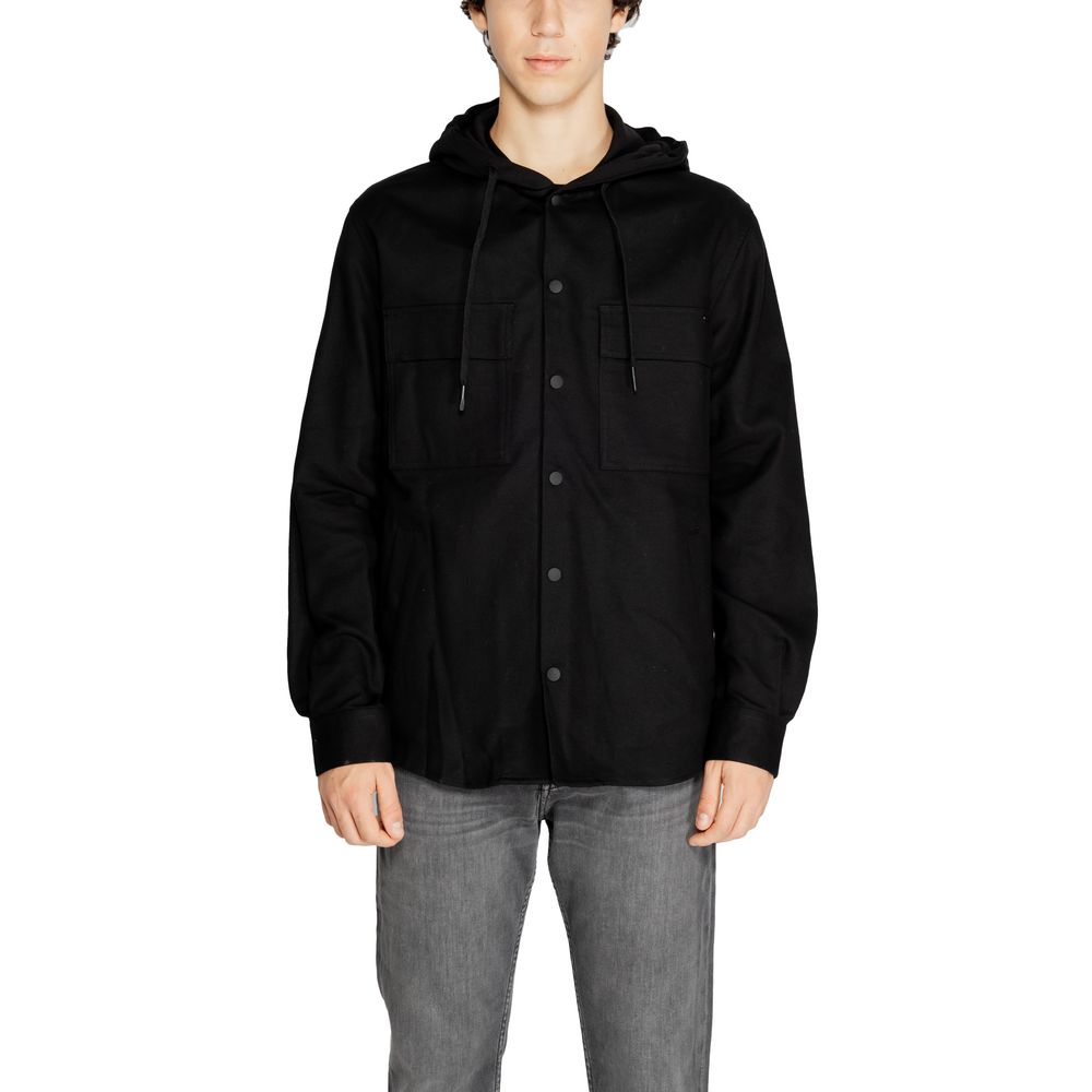 Men’s Antony Morato Black Cotton Shell Jacket