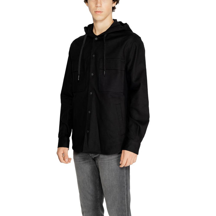 Men’s Antony Morato Black Cotton Shell Jacket