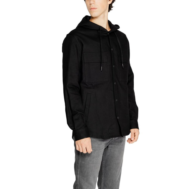 Men’s Antony Morato Black Cotton Shell Jacket