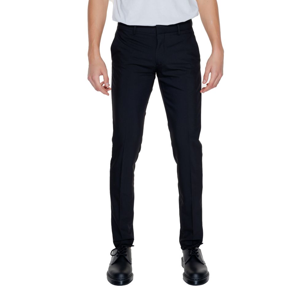 Men’s Antony Morato Black Polyester Dress Pants