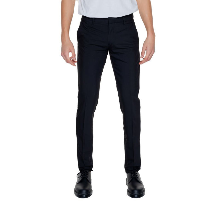 Men’s Antony Morato Black Polyester Dress Pants