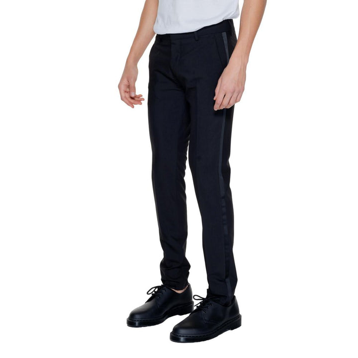 Men’s Antony Morato Black Polyester Dress Pants