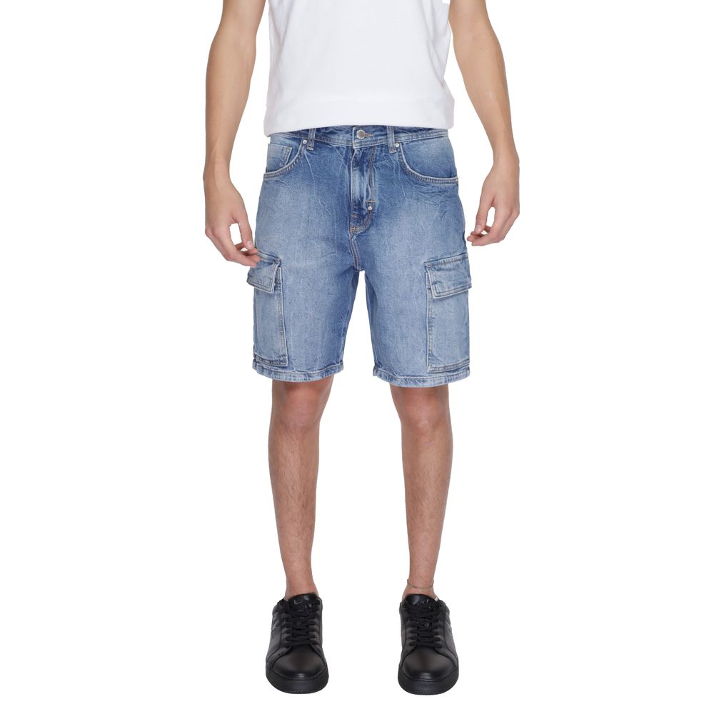 Men’s Antony Morato Blue Cotton Bermuda Shorts