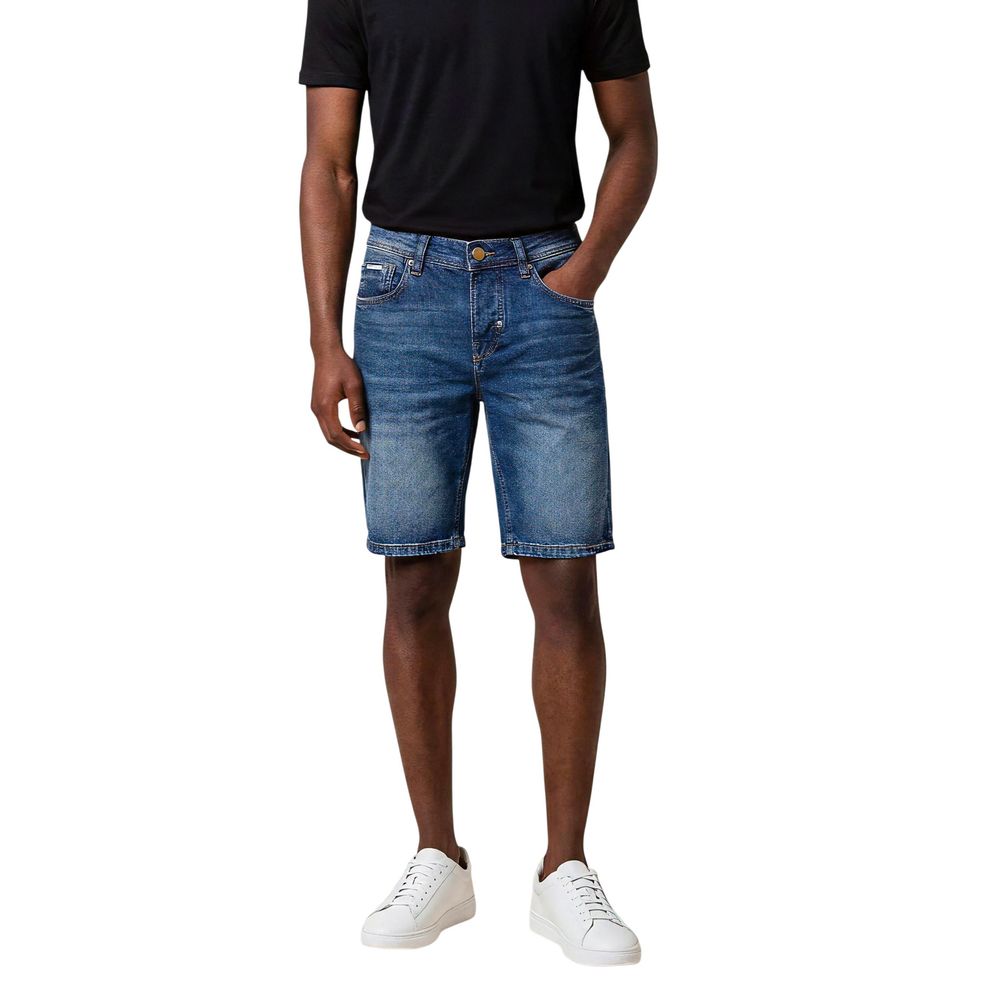 Men’s Antony Morato Blue Cotton Bermuda Shorts