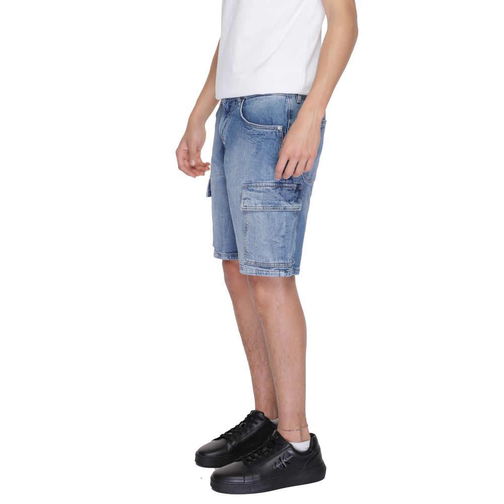 Men’s Antony Morato Blue Cotton Bermuda Shorts