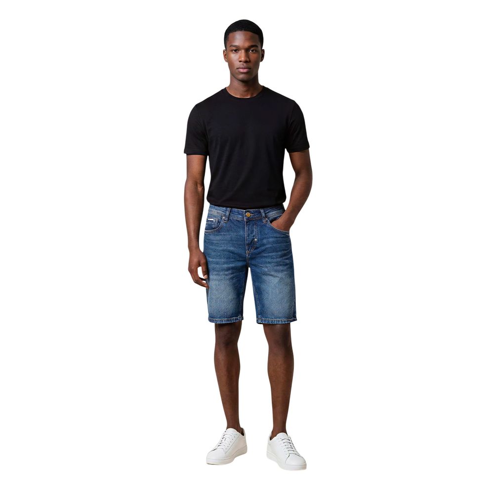 Men’s Antony Morato Blue Cotton Bermuda Shorts