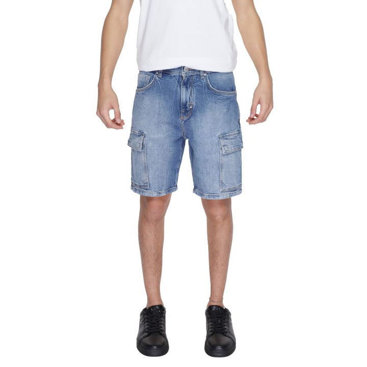 Men’s Antony Morato Blue Cotton Bermuda Shorts