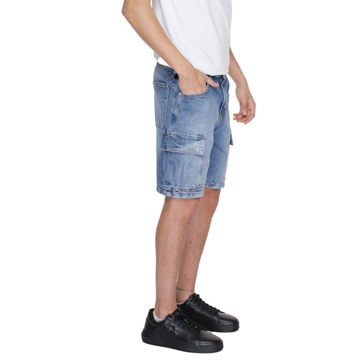 Men’s Antony Morato Blue Cotton Bermuda Shorts