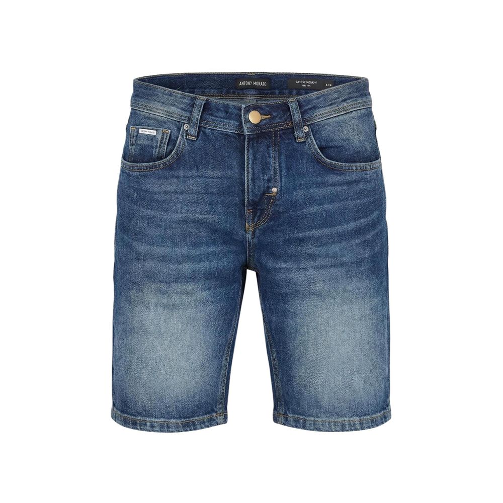 Men’s Antony Morato Blue Cotton Bermuda Shorts