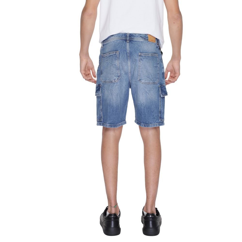 Men’s Antony Morato Blue Cotton Bermuda Shorts
