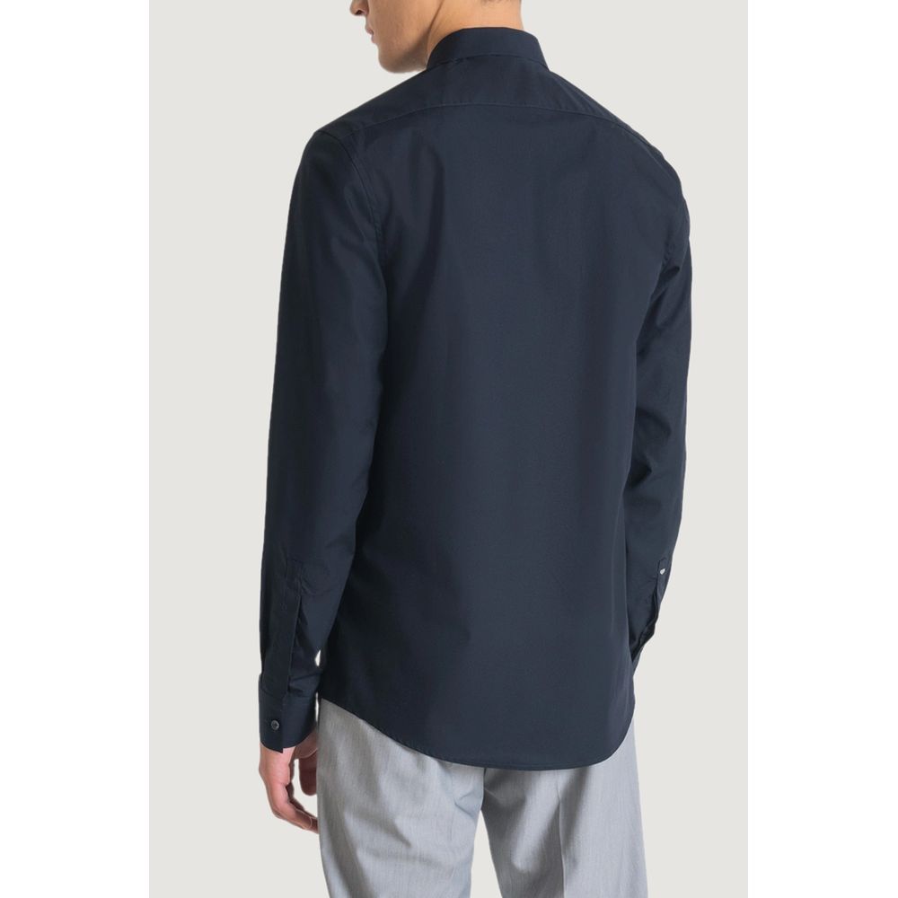 Men’s Antony Morato Blue Cotton Dress Shirt