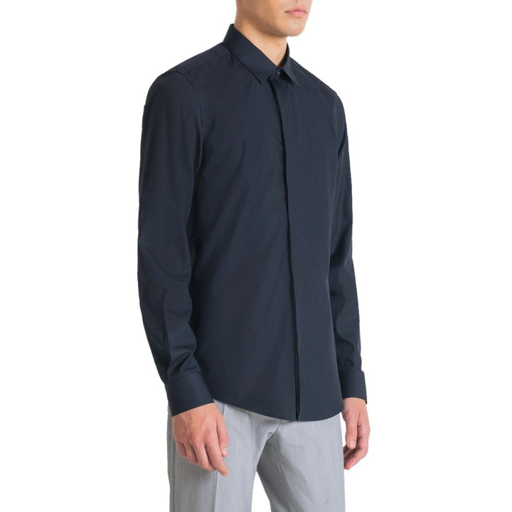Men’s Antony Morato Blue Cotton Dress Shirt