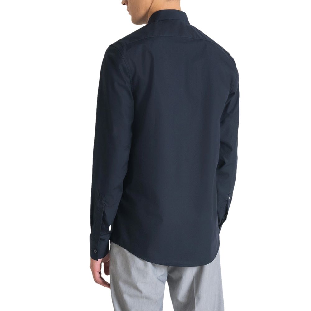 Men’s Antony Morato Blue Cotton Dress Shirt