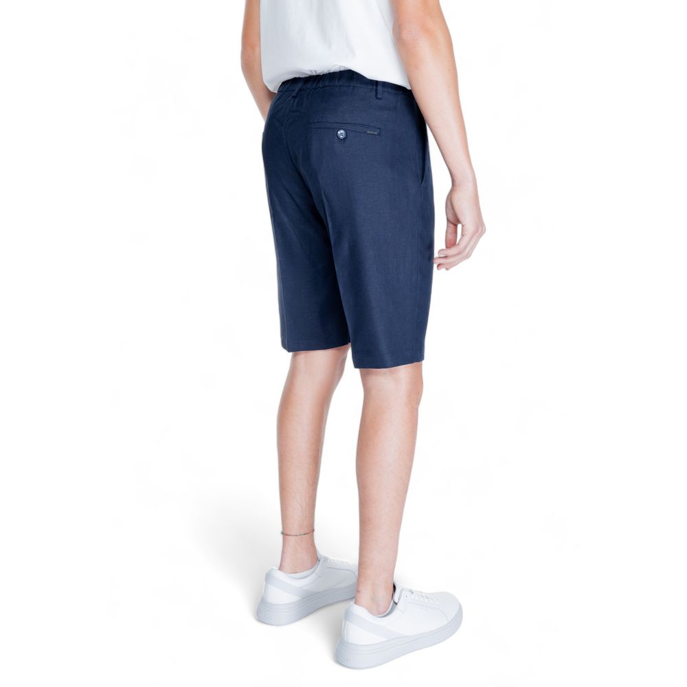 Men’s Antony Morato Blue Linen Bermuda Shorts