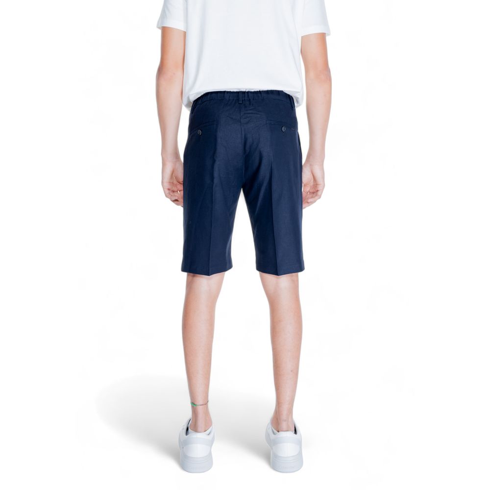 Men’s Antony Morato Blue Linen Bermuda Shorts