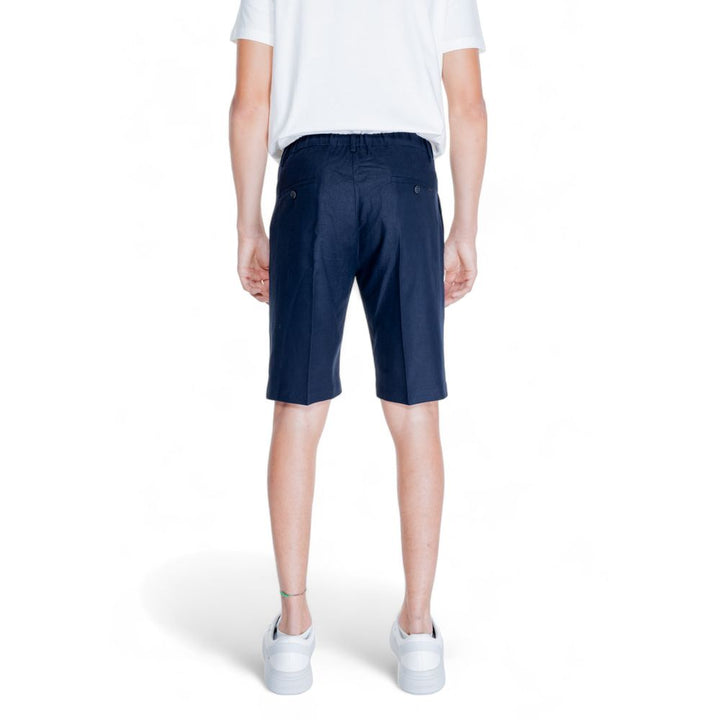 Men’s Antony Morato Blue Linen Bermuda Shorts