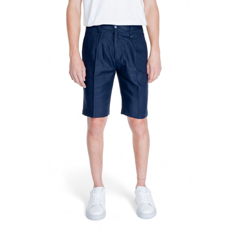 Men’s Antony Morato Blue Linen Bermuda Shorts