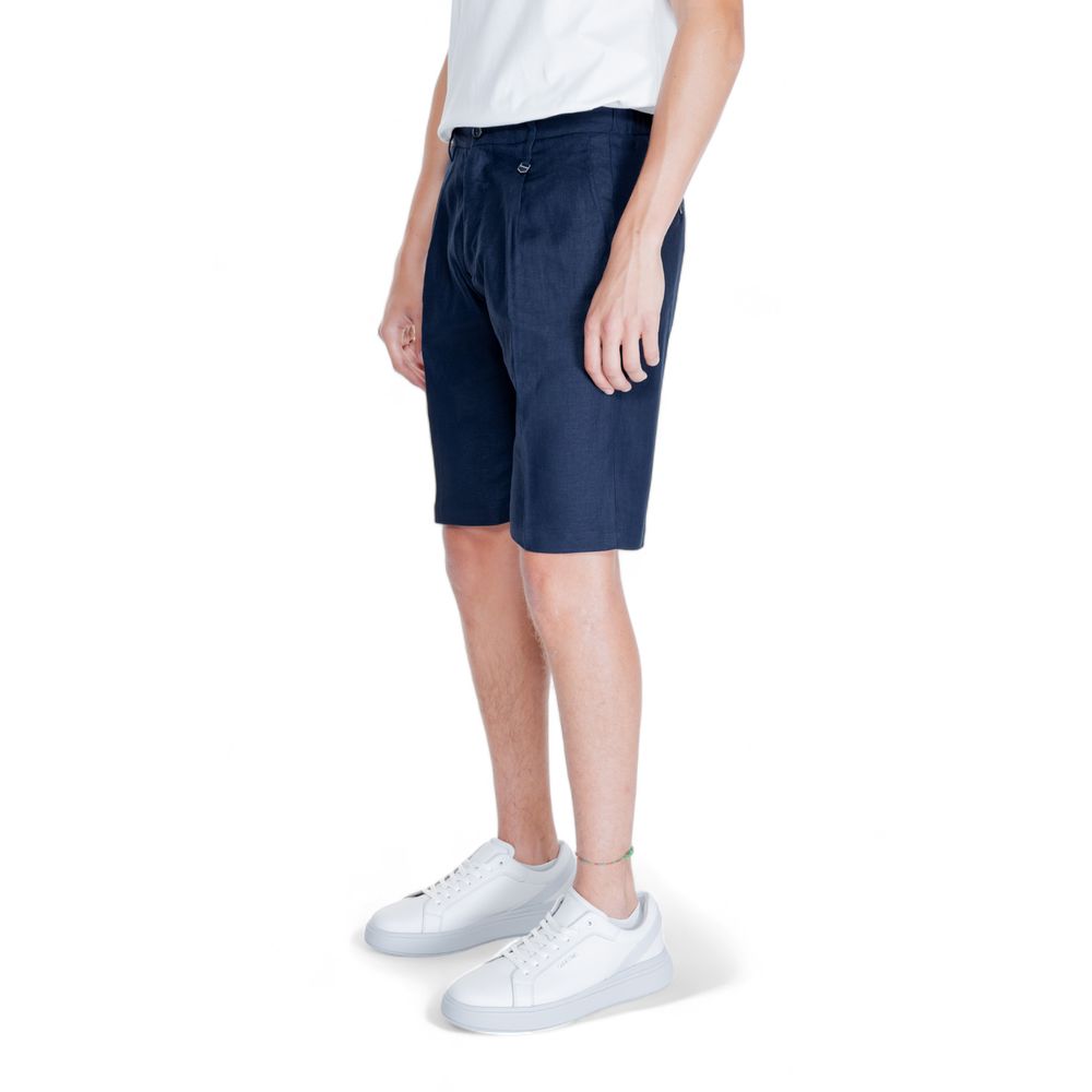 Men’s Antony Morato Blue Linen Bermuda Shorts