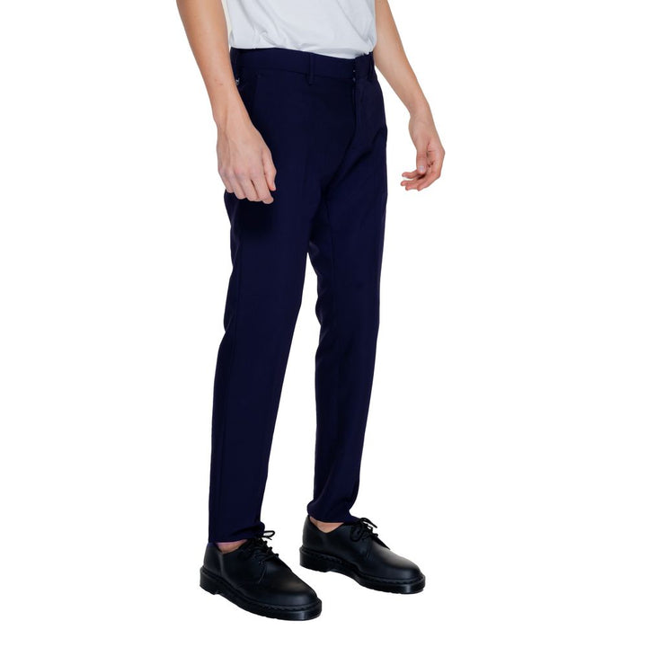 Men’s Antony Morato Blue Polyester Dress Pants
